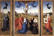 Crucifixion triptych with SS Mary Magdalene and Veronica, Rogier van der Weyden